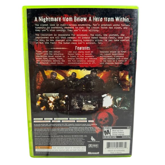 Gears Of War Xbox 360 - Complete CIB Tested Working - Picture 4 of 4